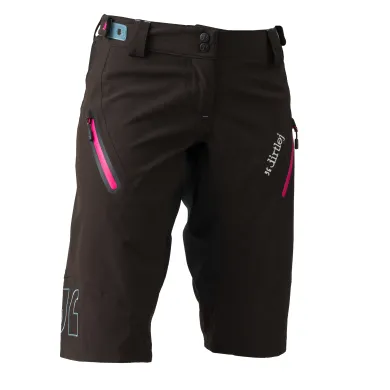 Levně Dámské kraťasy na kolo Dirtlej Trailscout Waterproof Black/Pink L