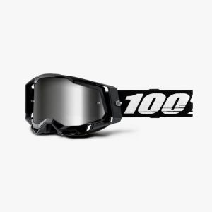 100% RACECRAFT 2 Goggle Black - Mirror Silver Lens