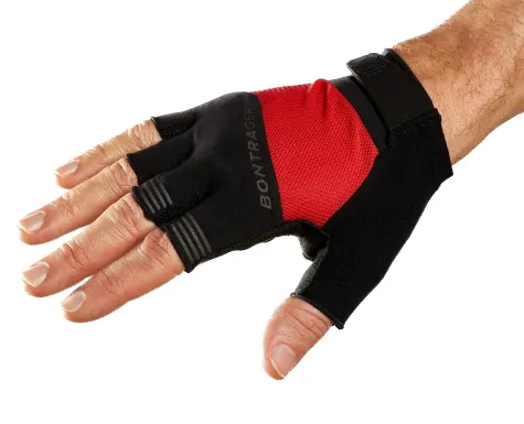 Bontrager cyklistické rukavice Circuit s dvojím gelem černá červená