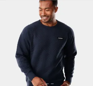 Trek Quilted Crewneck Unisex Mikina Navy Blue