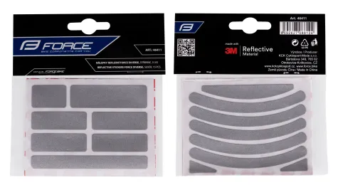 FORCE nálepky reflexní DIVERSE 15 ks stříbrné