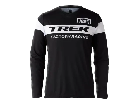 Trek triko s dlouhým rukávem Factory Racing Airmatic černé bílé
