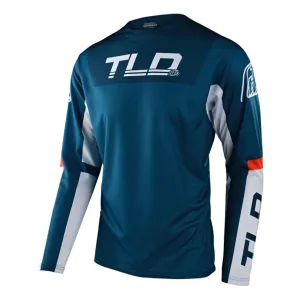 TROY LEE DESIGNS SPRINT JERSEY, FRACTURA, SLATE BLUE/ORANGE