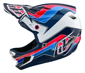 Troy Lee Designs D4 Polyacrylite MIPS Helmet, Block, blue/white