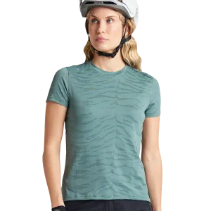 Dámský dres Troy Lee Designs Womens Lilium SS Jersey, Tiger Jacquard, steel green
