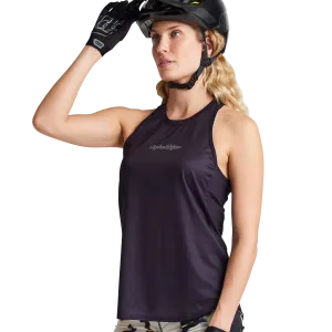 Dámský top Troy Lee Designs Womens Luxe Tanktop, Solid, black
