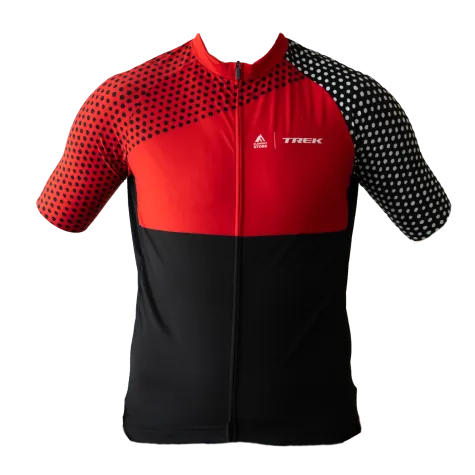 Trek cyklistický dres pánský Santini červená černá