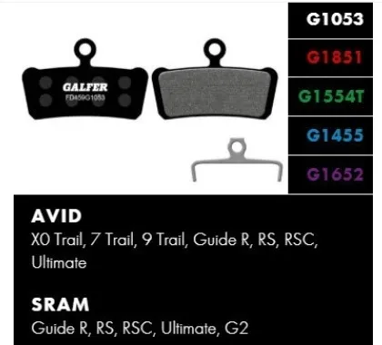Galfer Brzdové destičky FD459 černá