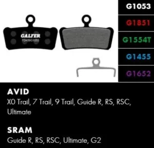 Brzdové destičky Galfer G1652 - Avid, Sram