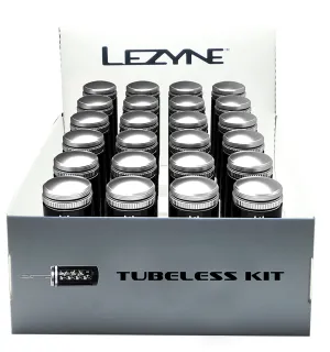 Sada na opravu bezdušových plášťů Lezyne TUBELESS KIT BOX CLEAR