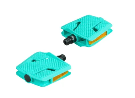 Trek pedály dětské platformové tyrkysové
