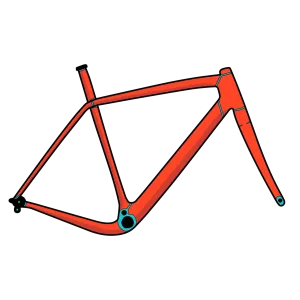 ochranná folie na rám Gravel oranžová