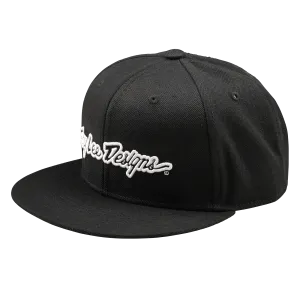 Troy Lee Designs kšiltovka Flat Bill Signature černá
