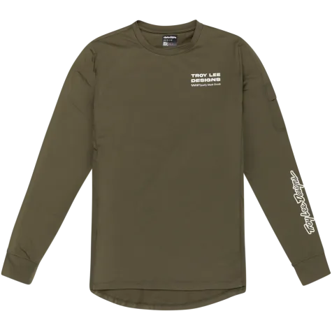 Troy Lee Designs pánské tričko s dlouhým rukávem olivová