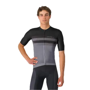 Castelli pánský cyklistický dres Simbolo, Smoky Gray/Black