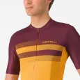 Castelli pánský cyklistický dres Simbolo Vivid Orange Deep Bordeaux