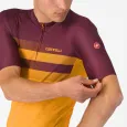 Castelli cyklistický dres Simbolo Vivid Orange Deep Bordeaux