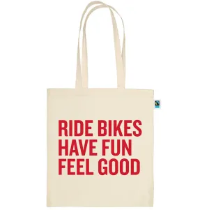 Trek plátěná taška Ride Bikes Have Fun Feel Good Tote Bag, Tan