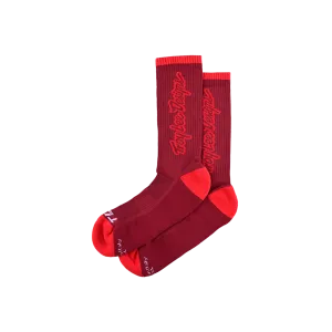 Troy Lee Designs ponožky Performance Signature oxblood