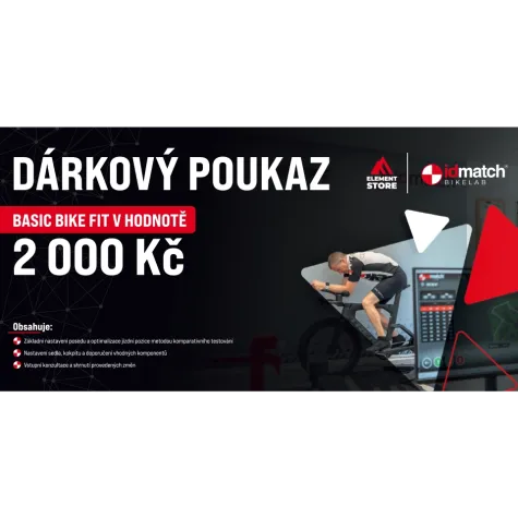 idmatch dárkový poukaz Bike Fit 2000 Kč