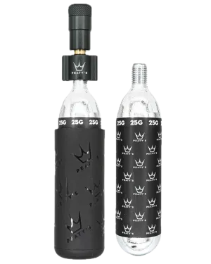 Peaty's sada Holest CO2 pumpa + bombičky 2 ks - MTB (25 g), black