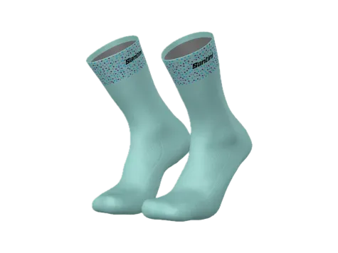 Santini cyklistické ponožky Trek-Unbroken XC tyrkysové