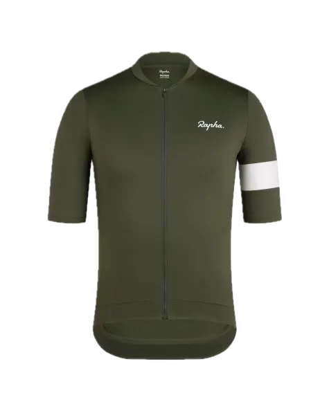 Rapha-pánský-cyklistický-dres-Core-Dark-Green-White-1