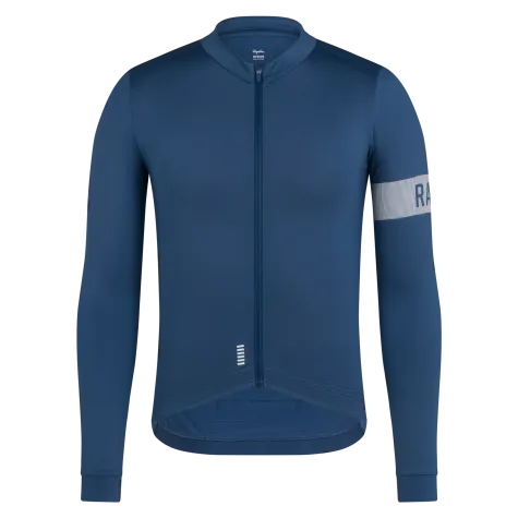 Rapha pánský cyklistický dres s dlouhým rukávem Pro Team, Denim Blue:white